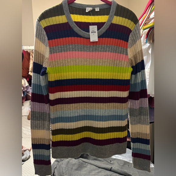 GAP Women’s Colorful Striped Crewneck Sweater - Picture 1 of 3